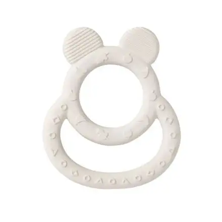 Jucarie dentitie cauciuc natural Soft Ears Alb Alb