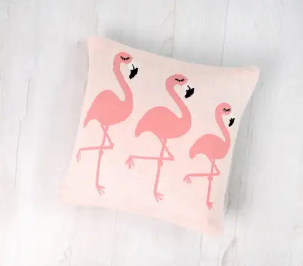 Perna Decor Bumbac Flamingo Roz Roz