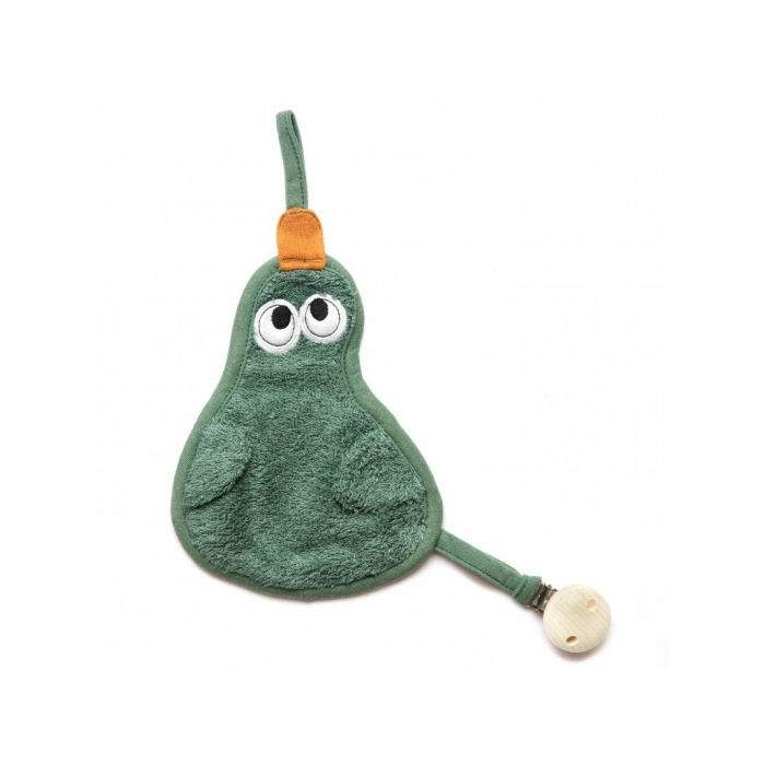 Textil din bambus pentru dentitie cu agatatoare suzeta din lemn Para Aspen Green 11253 TM-TUTEE-530