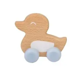 Jucarie naturala Ducky Teether Bleu