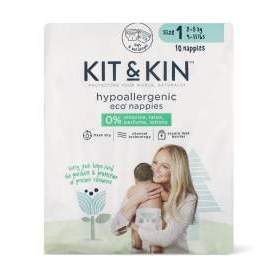 Scutece Hipoalergenice Kit&Kin, Marimea 1, 2-5 kg, 10 buc