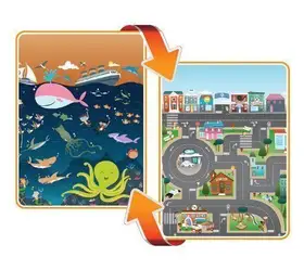 Covoras de Joaca cu Doua Fete pentru Copii City / Ocean