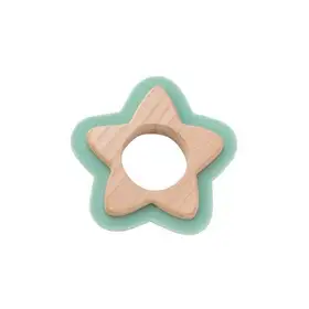 Jucarie naturala pentru dentitie Star Verde