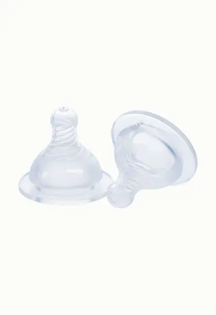 Tetina cu Flux Natural Lola&Lykke 6 luni+ (2buc) Transparent