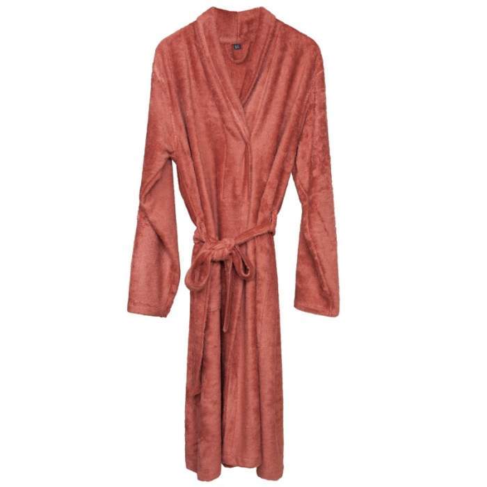Halat de Baie Frotir din Bambus pentru Adulti S Apricot Blush Timboo TM-BADSM-533