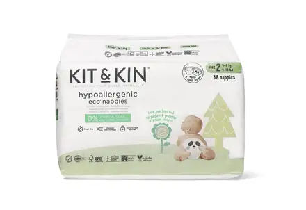 Scutece Hipoalergenice Eco Kit&Kin, Marimea 2, 4-8 kg , 38 buc 
