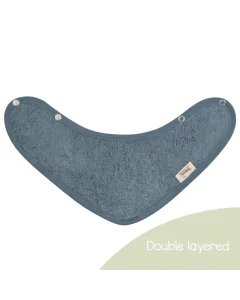 Baveta Textila cu Doua Straturi Tip Bandana din Bambus Marin Bleumarin
