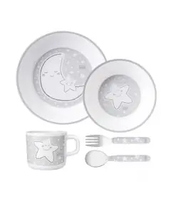 Set de Masa 5 Piese Stars Alb