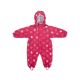 Combinezon Impermeabil Fleece Red Flowers 6-12 luni