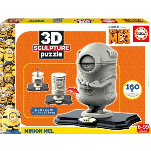 Puzzle Minion Mel 3D Multicolor