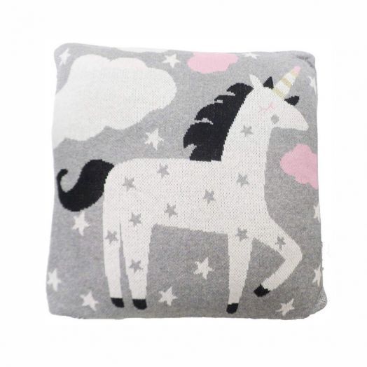 Perna Decor Bumbac Unicorn Gri/Roz Gri