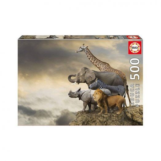 Puzzle Animalele din Jungla Savana Africana Multicolor