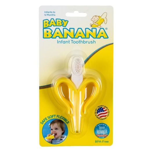 Baby Banana Original - Periuta de dinti din silicon Alb