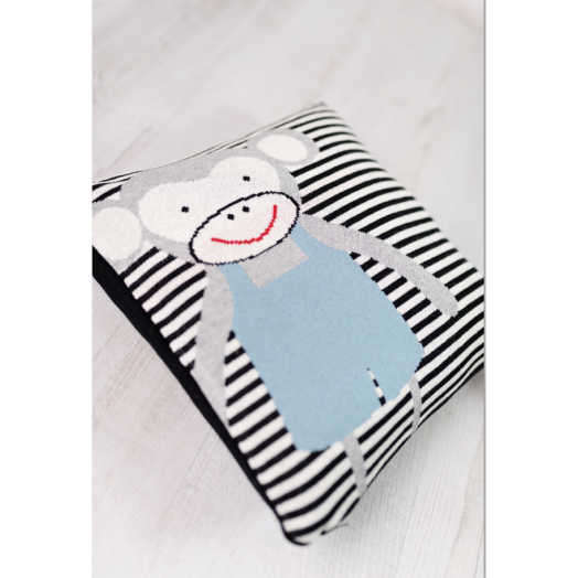 Perna Decor Bumbac Cheeky Monkey Gri