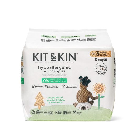 Scutece Hipoalergenice Eco Kit&Kin, Marimea 3, 6-10 kg , 32 buc Alb