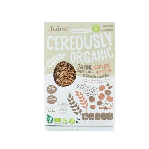  2101010 Cereale Organice cu Tahini Integral, Nuci, Alune si Scortisoara Ceylon 350g Joice Food 