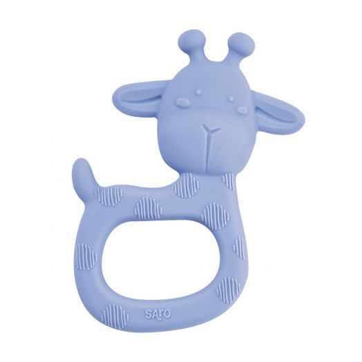 Jucarie Gingivala Silicon 'Petrecerea Girafei' Bleu Bleu