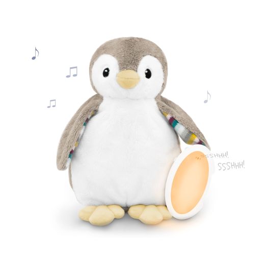  ZA-PHOEBE-01 Pinguinul Phoebe - Plus cu mecanism de Linistire si Relaxarea Bebelusului Zazu Kids Bej