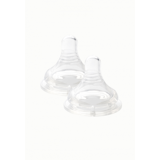 Tetina cu Flux Natural Lola&Lykke 0 luni+ (2buc) Transparent