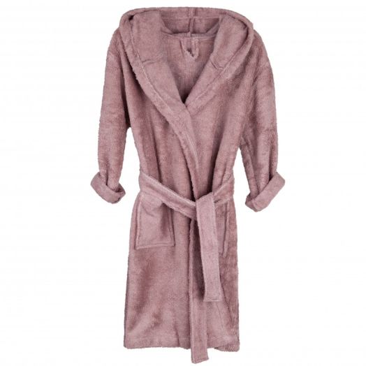Halat de Baie Frotir din Bambus pentru Copii 4-6 ani Mellow Mauve Roz