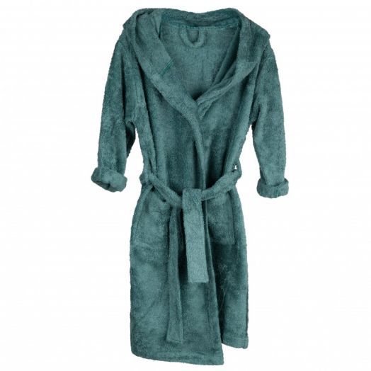 Halat de Baie Frotir din Bambus pentru Copii 8-10 ani Aspen Green Verde