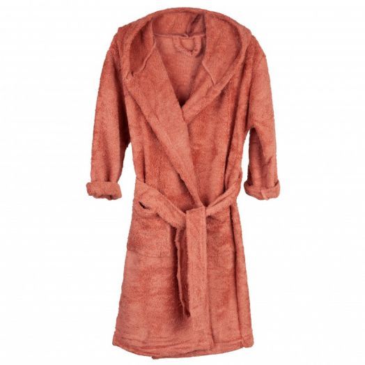 Halat de Baie Frotir din Bambus pentru Copii 8-10 ani Apricot Blush Portocaliu