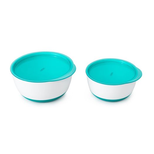 Set 2 Boluri Alimentare cu Capac Teal 200 & 360 ml Teal