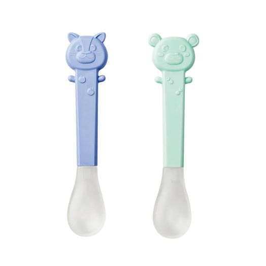 Set Lingurite cu Varf Moale Verde/Albastru 