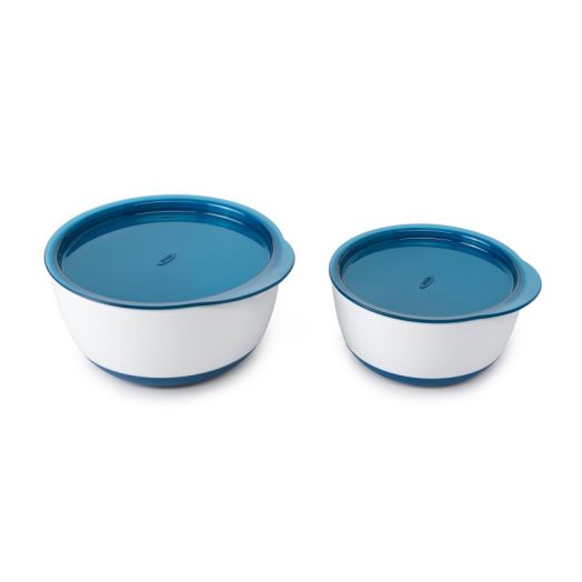 Set 2 Boluri Alimentare cu Capac Navy 200 & 360 ml Albastru