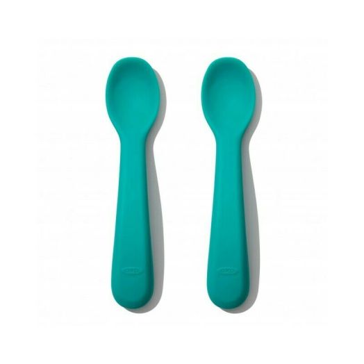 Set 2 Lingurite din Silicon Teal Teal
