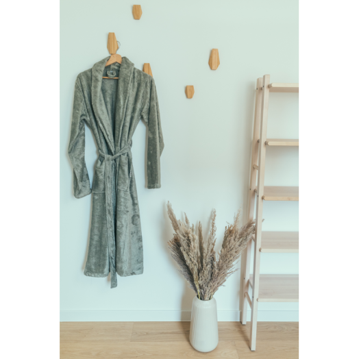 Halat de Baie Frotir din Bambus pentru Adulti M Whisper Green Kaki