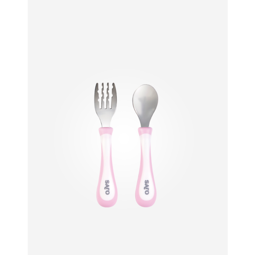 Set Lingurita Ergonomica Somon Roz