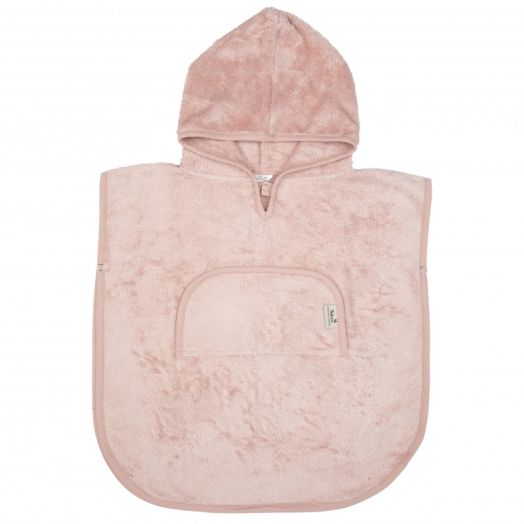 Poncho Copii din Bambus cu Anchior si Capsa Misty Rose Roz