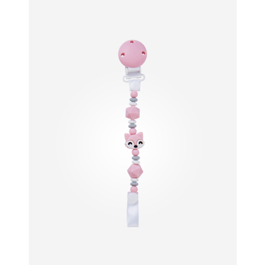 Lant din Silicon pentru Suzeta Foxy -Pink Pink
