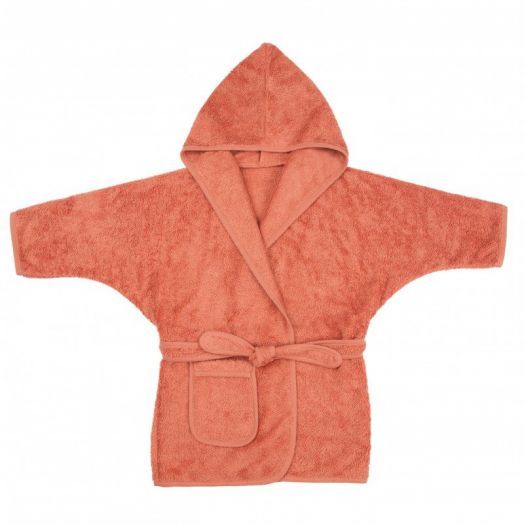 Halat de Baie Frotir din Bambus pentru Copii 2-4 ani Apricot Blush Portocaliu
