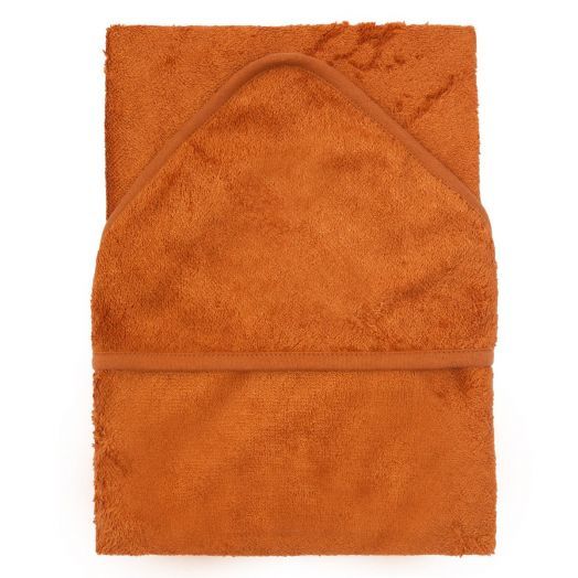 Prosop cu Gluga XXL pentru Copii din Bambus Inca Rust Toffee