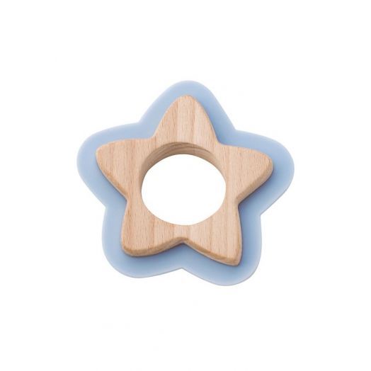 Jucarie naturala pentru dentitie Star Bleu Bleu