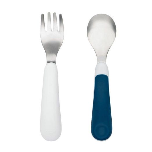 Set Furculita si Lingurita Copii Navy Bleumarin