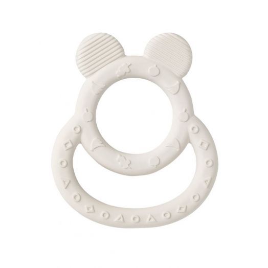 Jucarie dentitie cauciuc natural Soft Ears Alb Alb