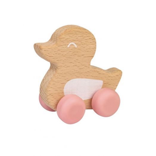  1710-P Jucarie naturala Ducky Teether Roz Saro Baby Roz