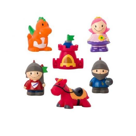Set 6 Jucarii de Baie cu Personaje din Povesti Multicolor