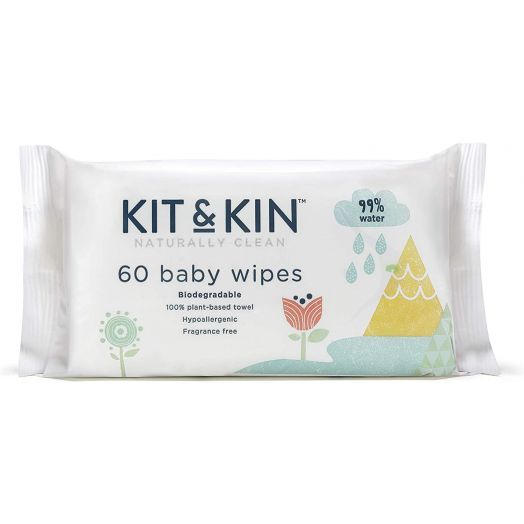 Servetele Umede Biodegradabile Kit&Kin 60 buc Alb