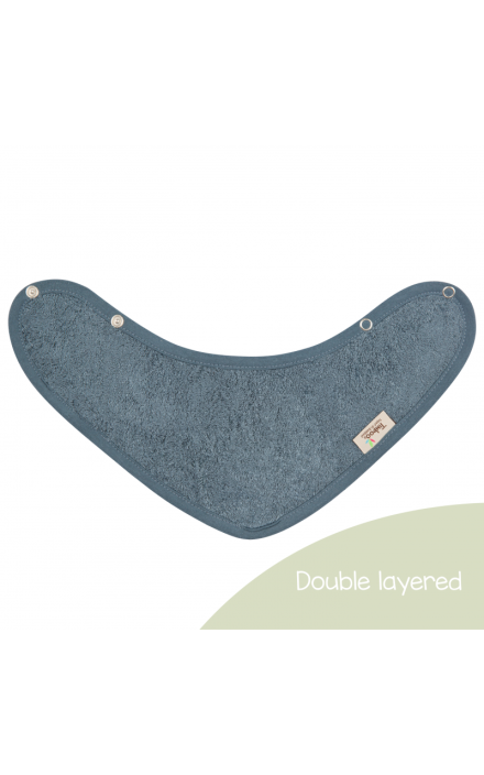 Baveta Textila cu Doua Straturi Tip Bandana din Bambus Marin Bleumarin