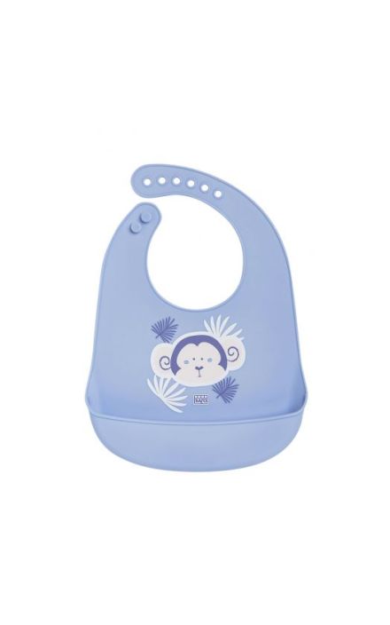 Baveta din Silicon YUM Maimutica Albastru