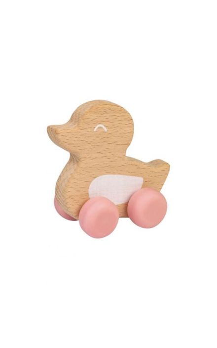 Jucarie naturala Ducky Teether Roz Roz