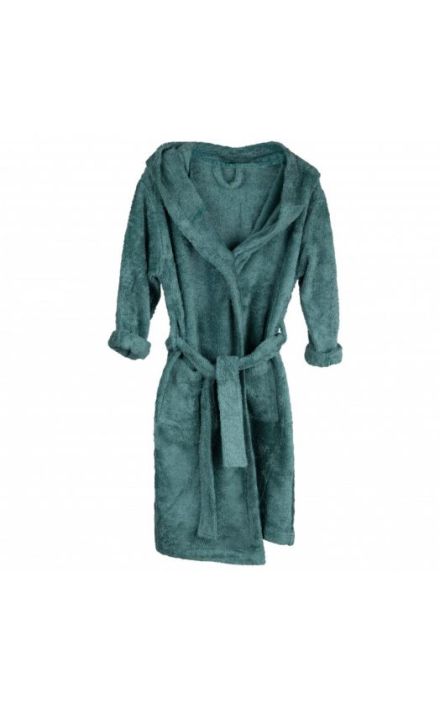 Halat de Baie Frotir din Bambus pentru Copii 4-6 ani Aspen Green Verde