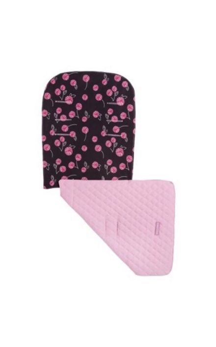 Asternut Reversibil pentru Carucior Dandelion Coffee/Powder Pink Roz