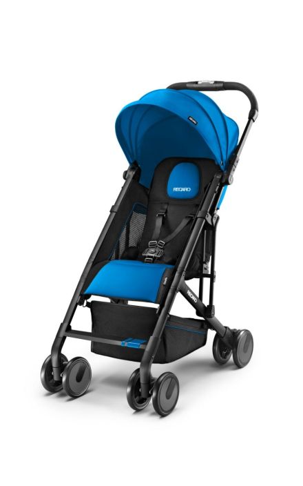 Carucior pentru Copii Easylife Saphir cu Cadru Negru RESIGILAT Albastru