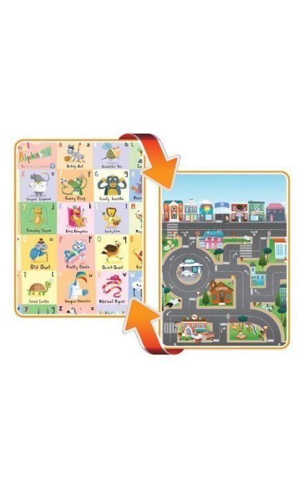 Covoras de Joaca cu Doua Fete pentru Copii Prince Lionheart City / ABC Multicolor