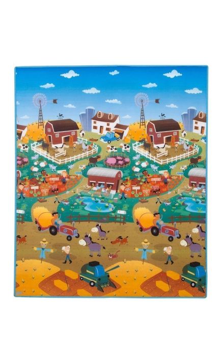 Covoras de Joaca pentru Copii Prince Lionheart Geometric/ Farm Multicolor